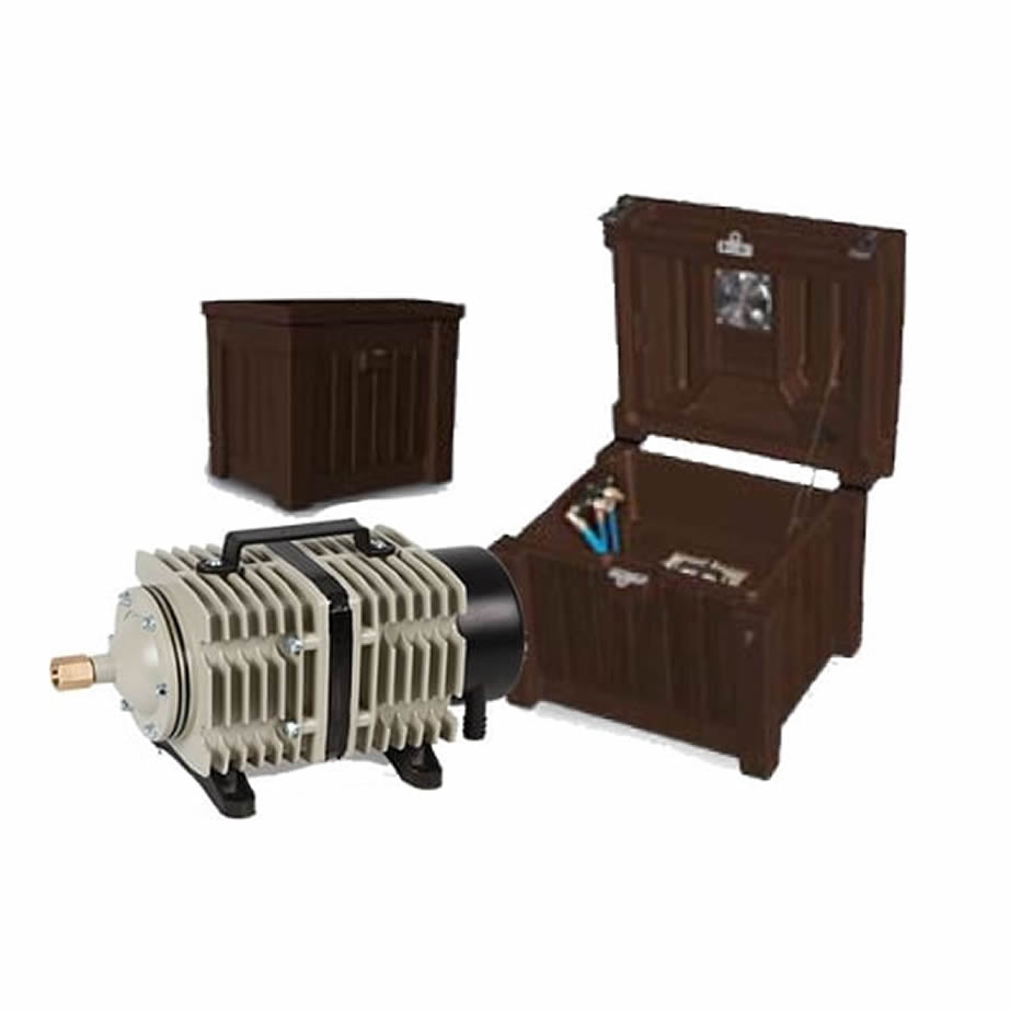 Atlantic Shallow Water Compressor with Weatherproof Cabinet - 2 Valved Outlet