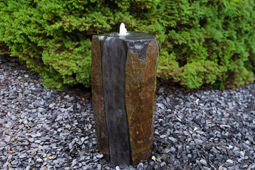 Corona Basalt Column Fountain Complete Kit 35" Tall - Has One Irregular Side