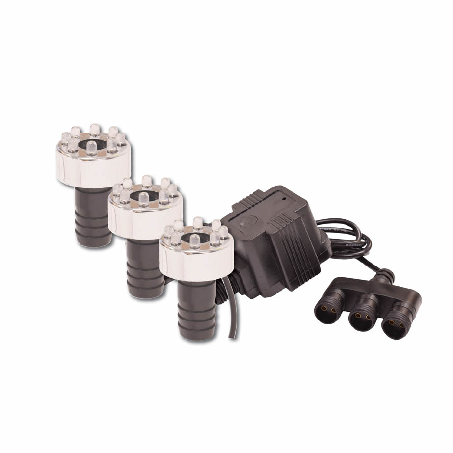 EasyPro Set of 3 LED Lights and Transformer Fountain Statuary Lighting