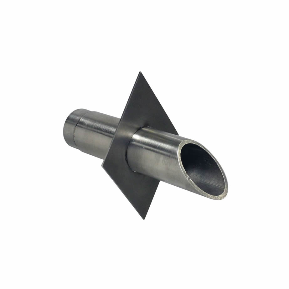 EasyPro Vianti Falls Stainless Steel 2" Round Scupper w/Diamond Plate