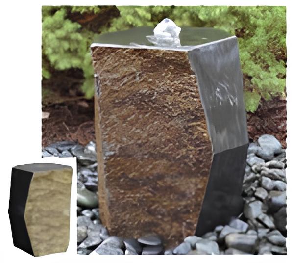 EasyPro 16" Tall Bevel Sided Basalt Fountain Complete Kit